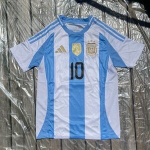 Messi #10 Copa America Home Argentina Retro Soccer Football Jersey